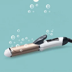Electric Hair Curler Long Curling Tong Wand Professional Hair Curling Iron Ceramic Flat Iron EU Plug
