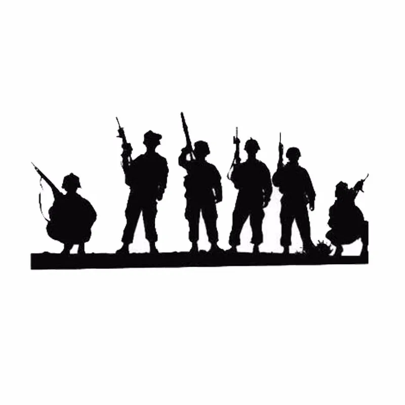 

13.5cm*6cm Car Styling Army Shooting Stylish Funny Car Window Car Stickers