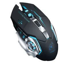 Rechargeable 2.4Ghz Wireless Mouse Silent Illuminated Mechanical Mouse USB Gaming Mouses 2400dpi 7 Colors Raton Inalambrico