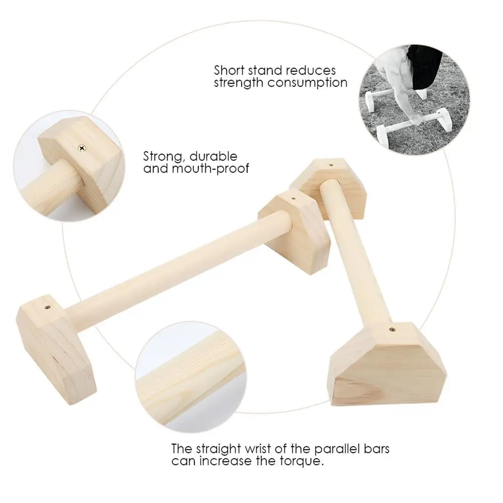 Russian Style Stretch Stand Single Double Bars Calisthenics Handstand Bars Personalised Wooden Push-Ups Double Rod Push-up Frame