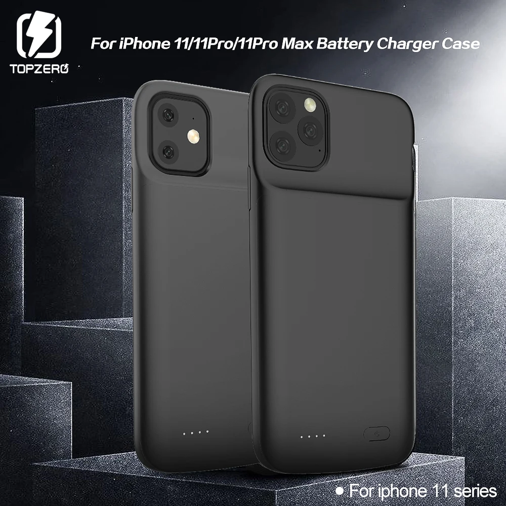 Online Funda de batería para Iphone 11 Pro funda de cargador de batería para Iphone 11 Pro Max carga de silicona suave funda trasera externa banco de energía