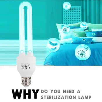 

UVC Lamp Sterilizer 18/25W Portable Disinfection Light LED Sterilizing Disinfection Protection for Home Bedroom Kitchen