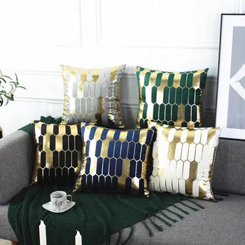 

Luxury Velvet Gilding Sofa Cushion Cover Jacquard 45x45cm Home Hotel Decroative Throw Pillow Cover Car Seat Pillow Case