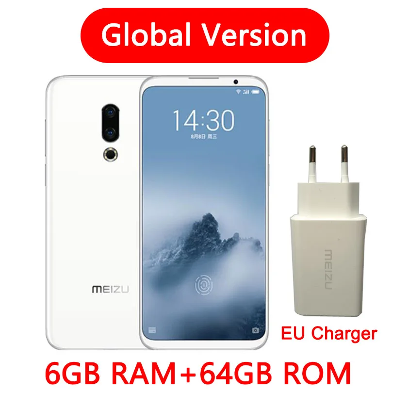 Global 6G 64G-White Глобальная Версия Meizu 16th 16 4G Snapdragon 845 Adreno 630 6 ГБ Оперативная память 64 Гб Встроенная память 6," FHD 2160x1080P Full Экран двойной Камера - Цвет: Global 6G 64G-White