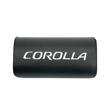 

car neck pillows both side pu leather single headrest case for Toyota Corolla accessories car styling