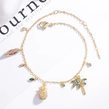 

High Quality SWA New Limited Edition Tropical Palm Tree Colorful Fruit Pineapple Bracelet