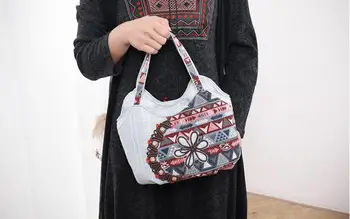 

Retro-knit handbag canvas new-style casual handbag