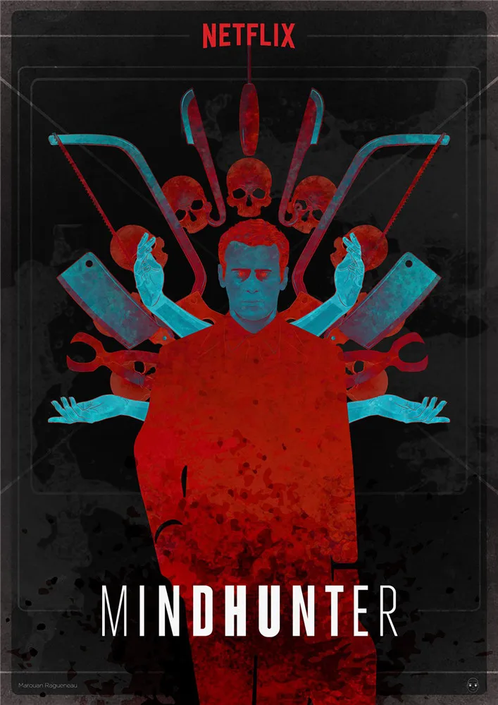 Mindhunter плакаты глянцевая бумага высокой четкости наклейки на стену украшение дома - Цвет: Черный