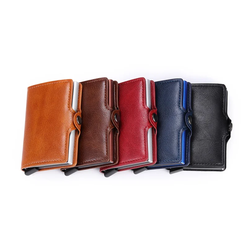 New Anti-theft RFID Credit Card Holder Wallet with Zipper Coin Pocket Slim Men Women Hasp Leather Wallet with Money Clips Leather Wallet Wallet Card Holder Card Holder Credit Card Holder Credit Card Wallet Card Wallet