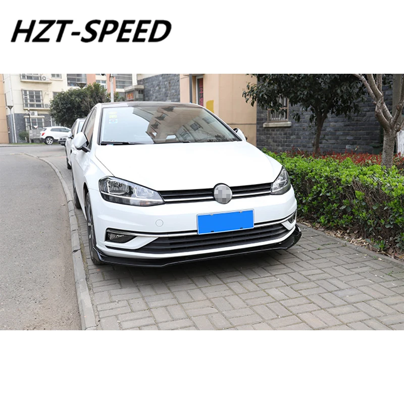 Golf 7,5 ABS яркий черный Передний бампер спойлер для Volkswagen Golf 7,5