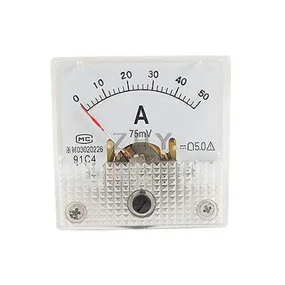 91C4 класс 5,0 Точность DC 0-50A аналоговый измеритель в панель