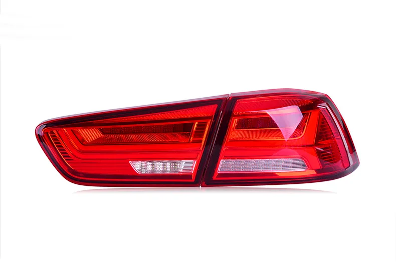 Автомобильный Стайлинг задний фонарь задние фонари для Mitsubishi Lancer 10 EVO x задняя лампа DRL+ Динамический сигнал поворота+ обратный+ светодиодный тормозной сигнал - Цвет: red