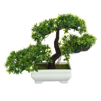 

Fake Artificial Green Plant Bonsai Potted Simulation Pine Tree Home/Office Decoration Gift For Workmate