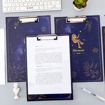 

New Creative Dream Starry Sky File Folder Clipboard A4 Writing Board School Supply