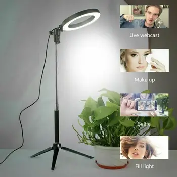 

LED Studio Ring Fill Light Photo Video Beauty Lamp Light Dimmable Tripod Selfie Camera Phone Flashes