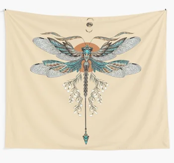 

Dragon Fly Tattoo Tapestry Boho Mandala Tapestries Witchcraft Hippie Living Room Dorm Wall Hanging Blanket Home Decor