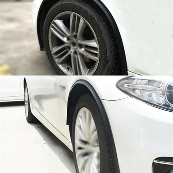 

Decor Car Wheel Eyebrow Strip Interior Replacement 2Pcs Black Extension