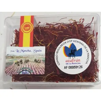 

Authentic saffron in strands ethnic designation protected saffron stain. (Cash Box expositora with 12 boxes 2 grams)