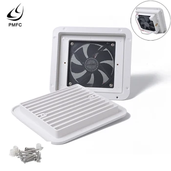 

12V RV modification accessories car white side air outlet one-way dust ventilation fan with FAN Trailer Caravan Air Ventilation