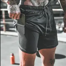 Мужские mtb шорты 2 в 1 двухслойные шорты мужские s Фитнес Бодибилдинг дышащие быстросохнущие Короткие тренажерные залы мужские повседневные шорты для бега