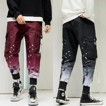 

NiceMix 2020 Spring pant Couples New Overalls Slim Overalls Casual Pants Korean Trend Hip-hop Beam trousers Pencil Pants Hip Hop