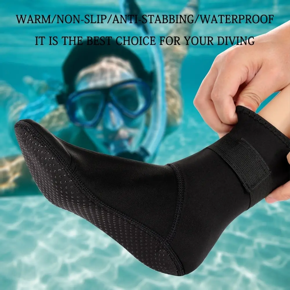Quejar Persuasivo prisa Calcetines de buceo de neopreno de 3mm, botas de agua para natación, botas  de playa antideslizantes, traje de buceo, calcetines de surf para  adultos|Aletas de natación| - AliExpress