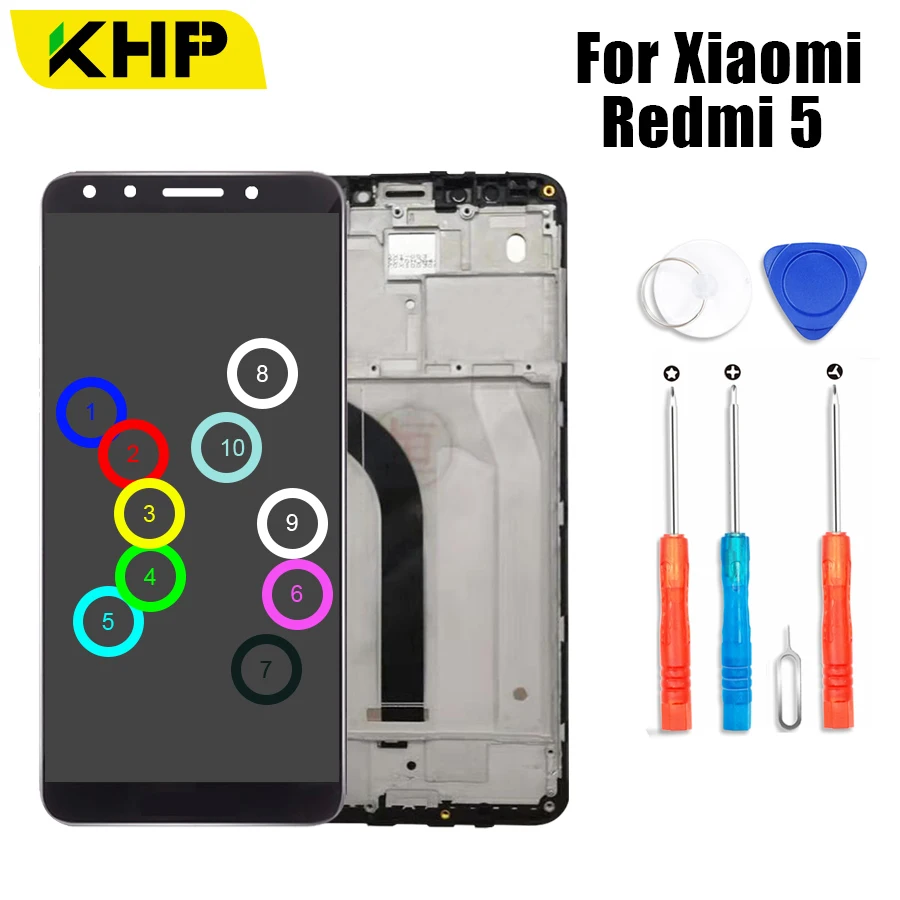 2019 KHP AAAA Оригинальный ЖК-дисплей для Xiaomi Redmi 5 сенсорный экран дигитайзер Замена