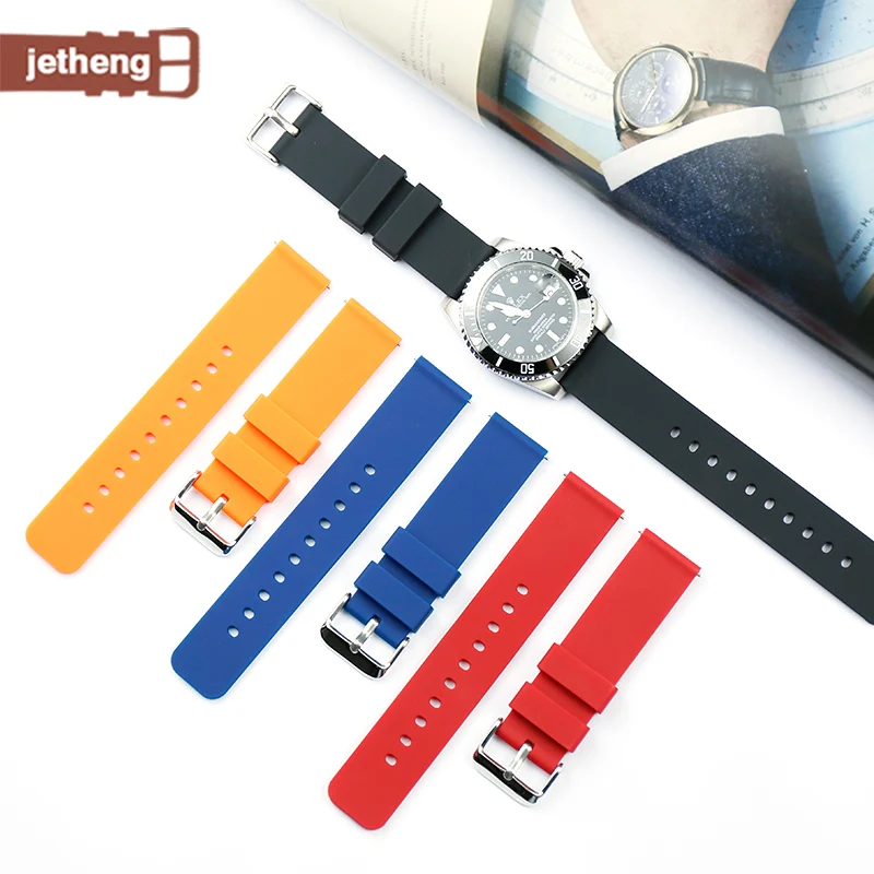 

Silicone Strap Quick Release 18mm 20mm 22mm Waterproof Watch band Accessories
