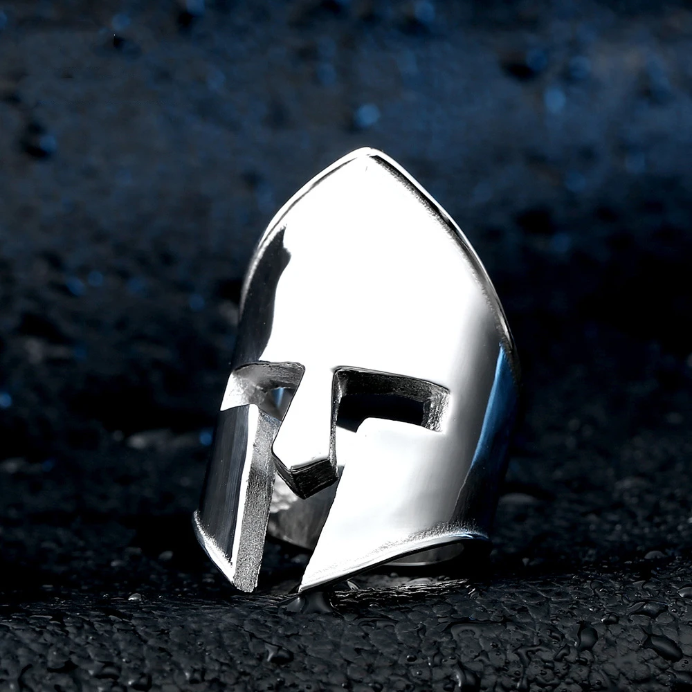 Norse Vikings Spartan Warrior Helmet Rings Men Ancient Greece