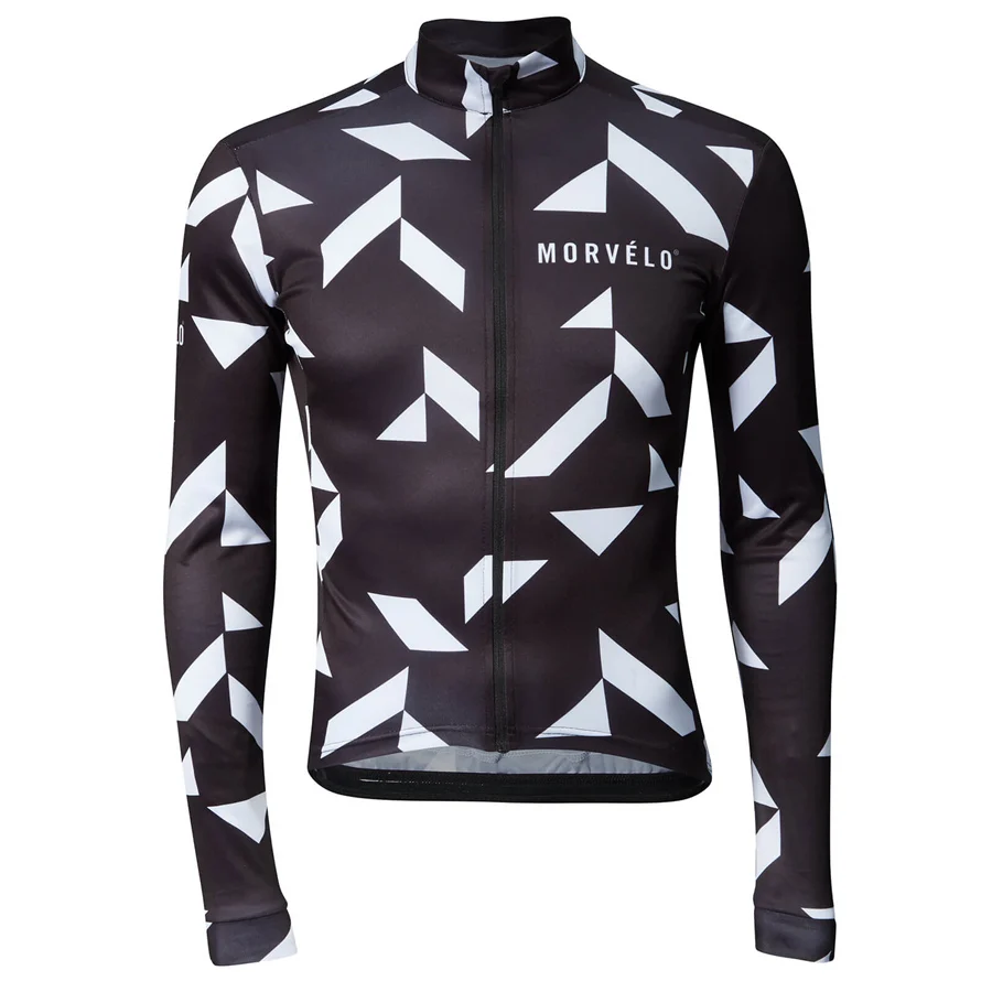 MORVELO Мужская велосипедная куртка на заказ, зимняя теплая флисовая куртка для езды на велосипеде, с длинным рукавом, Майо ciclismo, Вельветовая Толстовка - Цвет: Лаванда
