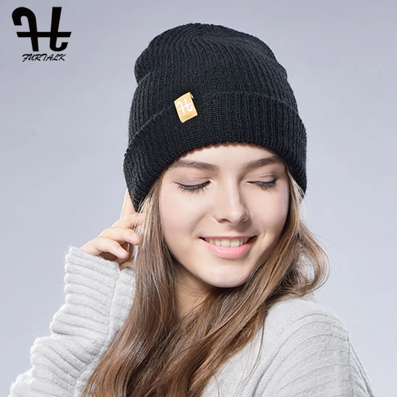 Furtalk Beanie Hat Wanita Rajutan Wol 
