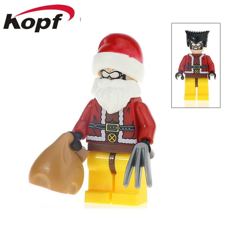 20 шт., супергерои, Обучающие, веселое Рождество, серия X-Man, фигурки Дэдпул, лучшая модель, строительные блоки для детей, игрушки, подарок KF381