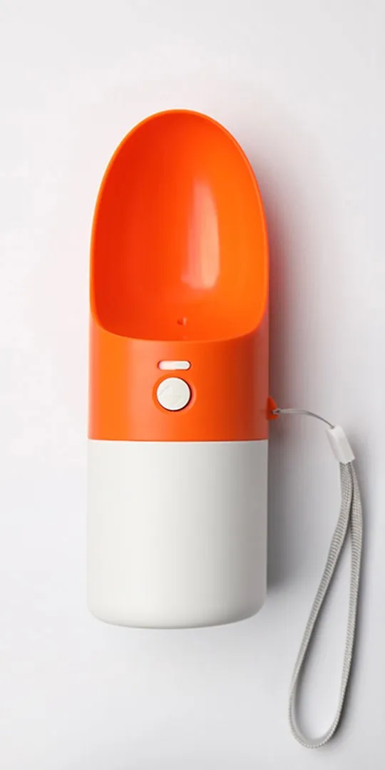 XIAOMI Mijia MOESTAR ROCKET бутылка для воды для собак 230/460 мл портативная переноска для животных бутылка для воды диспенсер модный дизайн для домашних животных - Цвет: 230ML orage