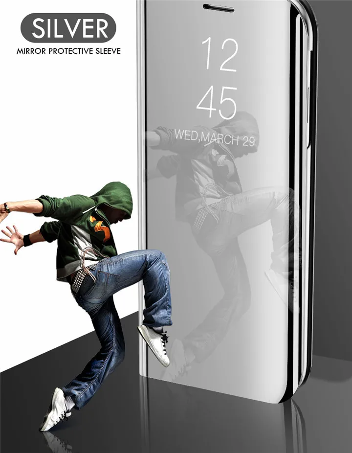 Умный зеркальный флип-чехол для телефона для samsung Galaxy S9 S8 плюс S7 S6 edge Note 8 9 A10 A20 A30 A40 A50 A70 M10 M20 M30 Роскошный чехол