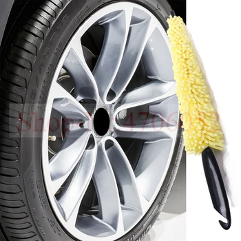 

Car Wheel Wash Brush Plastic Handle Vehicle Cleaning Brush Wheel Rims Tire Washing Brush Auto Scrub Brush Car Wash Sponges Tools