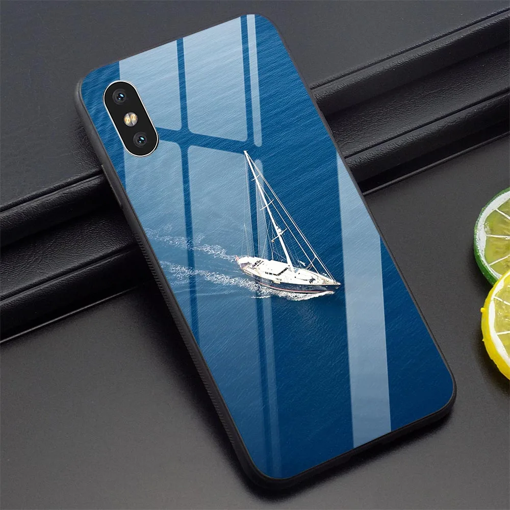 Чехол для телефона Sea Coastal iPhone Xs Max X 6 6S XR 8 Plus 7 5S 5 SE 11 Pro закаленное стекло | Мобильные