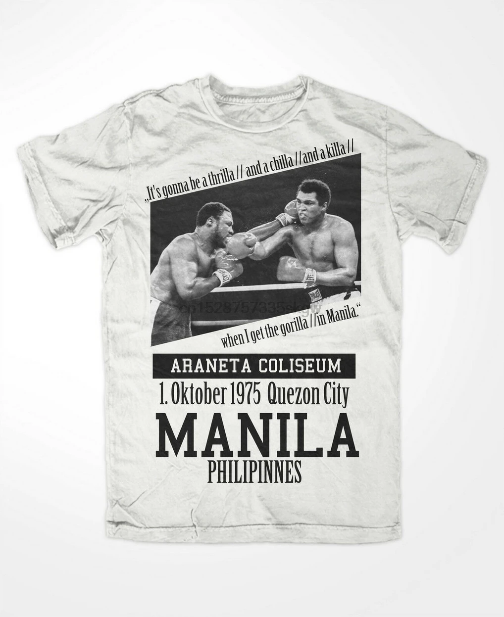 Muhammad Ali Boxing Champ Thrilla In Manila Adult T Shirt