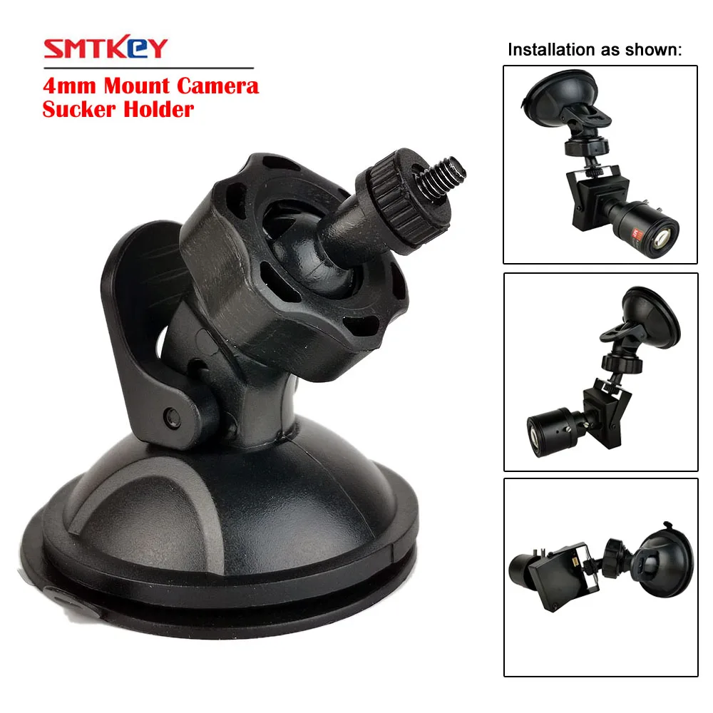 Camera Holder Camera Holder Stand Security Camera Stand Security Camera Mount Camera Mounting Base Camera Mount Panel 4mm Mount Mini Camera Sucker Holder 1/4 4MM Suction Cup For Car Camera DV DVR Driving Recorder GPS