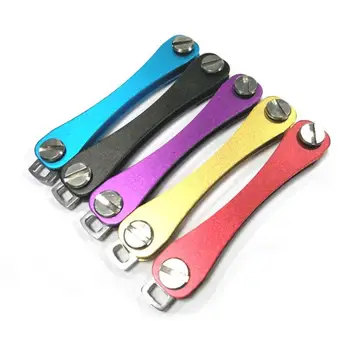 

portable Extended Compact Key Holder Aluminum Key Plip Metal Key Storage Anti-lost Compact Key Holder Keychain Organizer holder