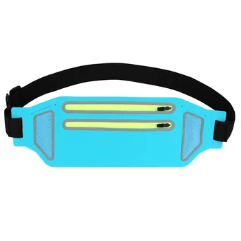 

new double-layer thin sports waist bags creative sports mobile phone multi-function pockets running fitness 5 colors optional