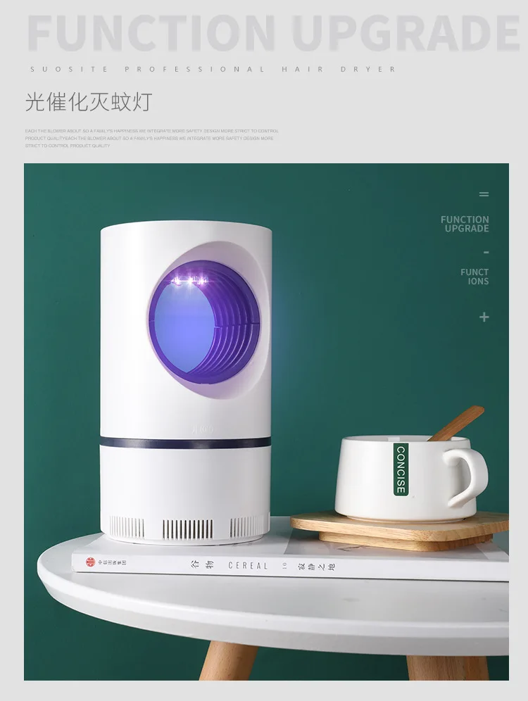 2019 новый стиль USB фотокатализатор светодиодный москитный убийца лампа для домашнего уничтожения мух Насекомых репелленты от комаров
