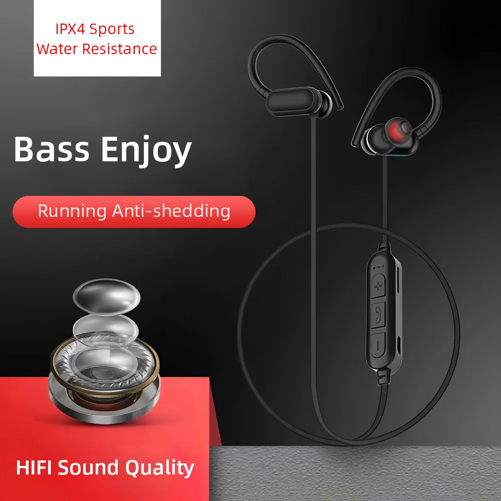 TF Card Wireless Earphone Bluetooth V5 0 Stereo Earloop Headsets Earbuds Sport Music For Huawei Honor V10 iPhone 7 Universal Mic