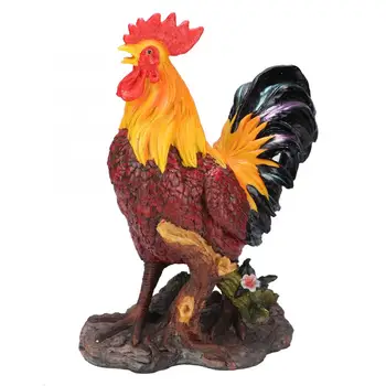 

Simulation Resin Rooster Statue Chicken Decor Shape Garden Outdoor Ornament Craft Gift