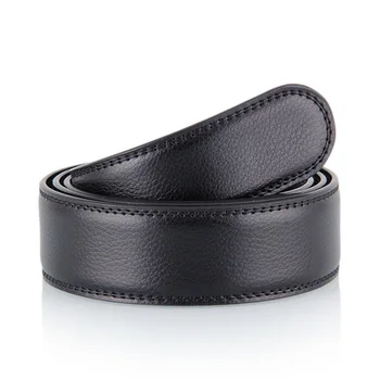 

2PCS Leisure Cowhide Belt Male Business Waistband Full Matching Headless Belts Stylish Simple Leather Belts for Middle-aged Yout
