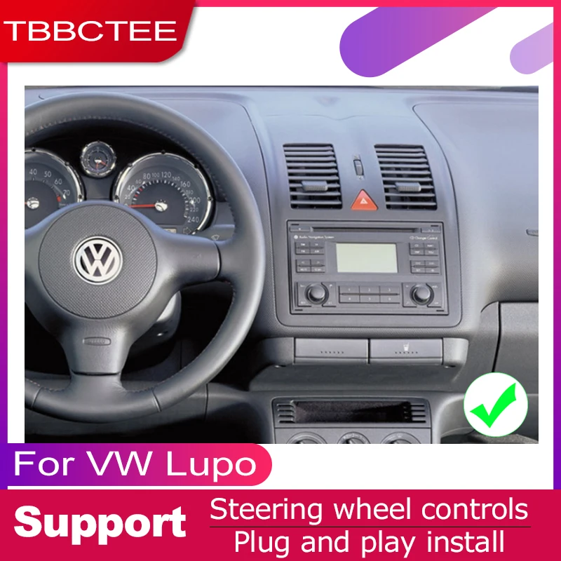 Perfect TBBCTEE 2 DIN Auto DVD Player GPS Navi Navigation For Volkswagen VW Lupo 2005~2009 Car Android Multimedia System Screen Radio 5