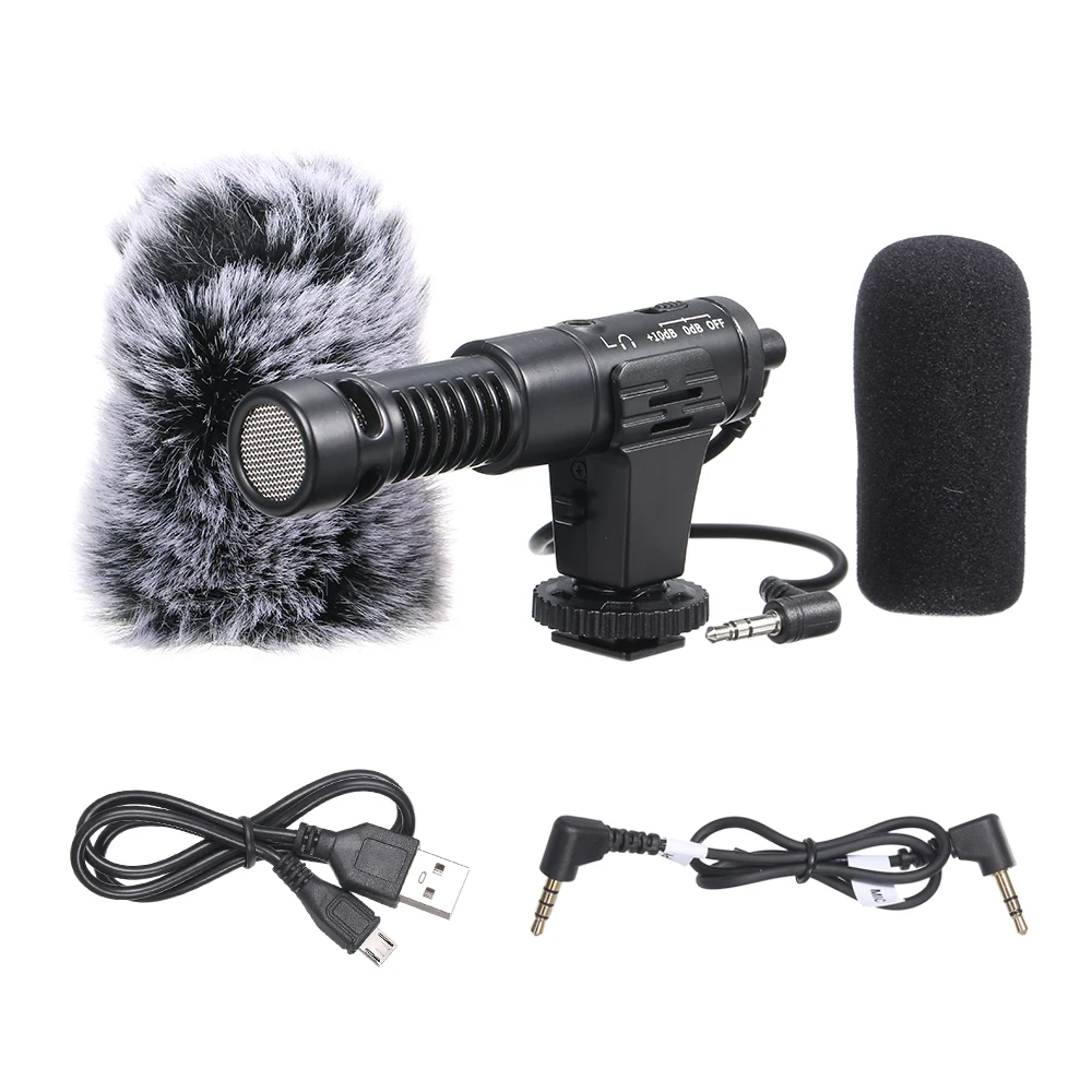 MIC-07PRO видео микрофон супер-кардиоидный пикап DSLR камера видеокамера с микрофоном смартфон Запись голоса микрофон