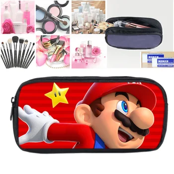 

Anime Stationery School Supplies Pencil Case Makeup Box Storage Pouch Printed 3D Mochila Super Mario Pen Bag For Kids