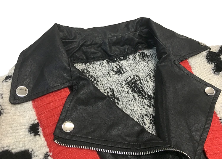Осенне-зимняя новая сумка из ПУ и кожи, Леопардовый женский свитер с отворотом, свободная повседневная куртка, женский свободный карман на молнии, пальто