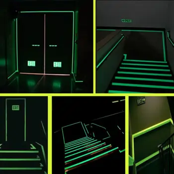 

High Luminance Glow Removable Waterproof Photoluminescent Glow In The Dark Safety Tape Self Adhesive Wallpaper
