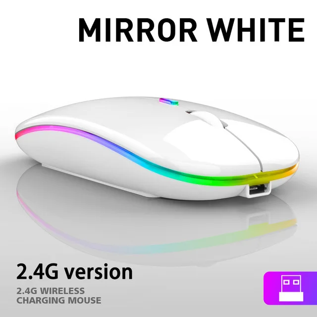 New Bluetooth dual-mode wireless mouse charging mouse wireless computer mute LED backlit game office mouse laptop accessories 